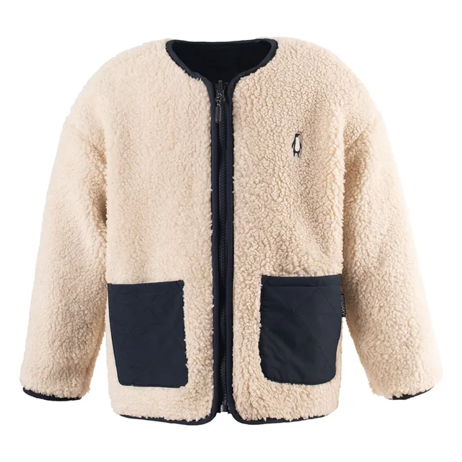 Sleeping Lion Reversible Sherpa Jacket | Beige