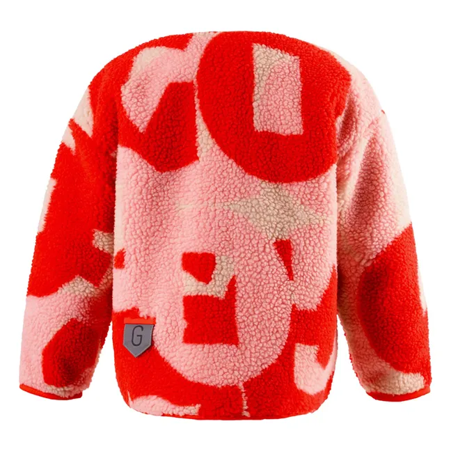 Veste Réversible Façon Sherpa Sleeping Lion | Rouge