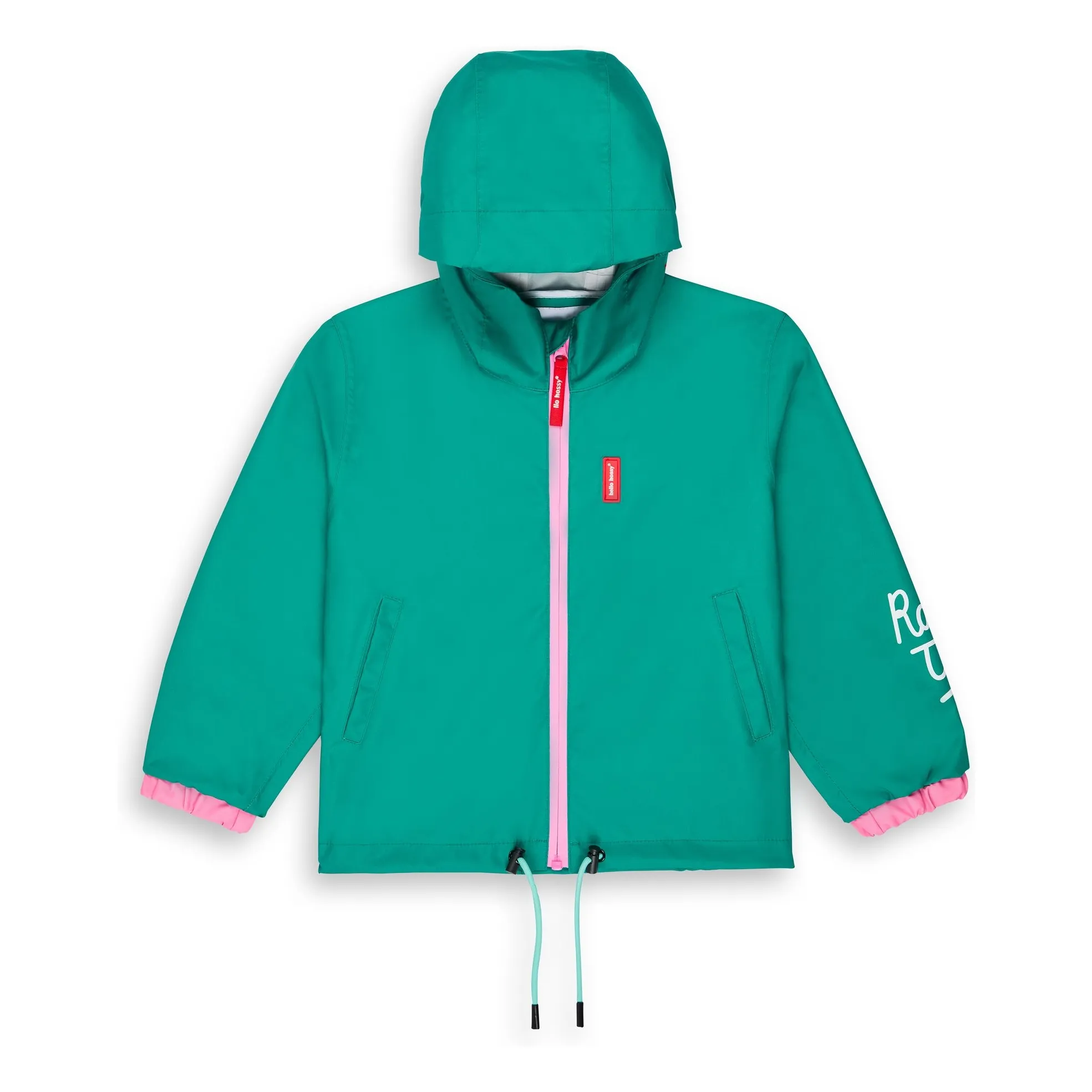 Hello Hossy Turquoise Waterproof Jacket