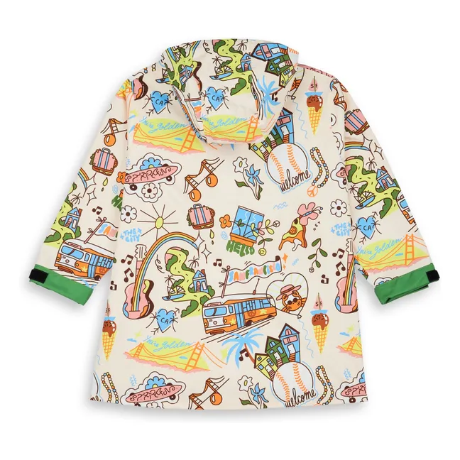 Wasserdichter Poncho San Francisco | Seidenfarben