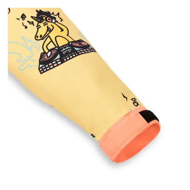 Wasserdichter Poncho Einhorn | Gelb