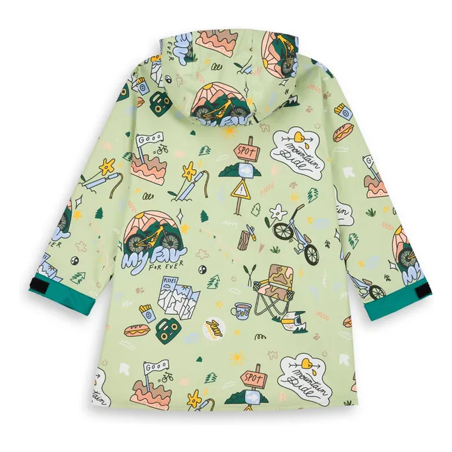 Mountain Ride Wasserdichter Poncho | Blasses Grün