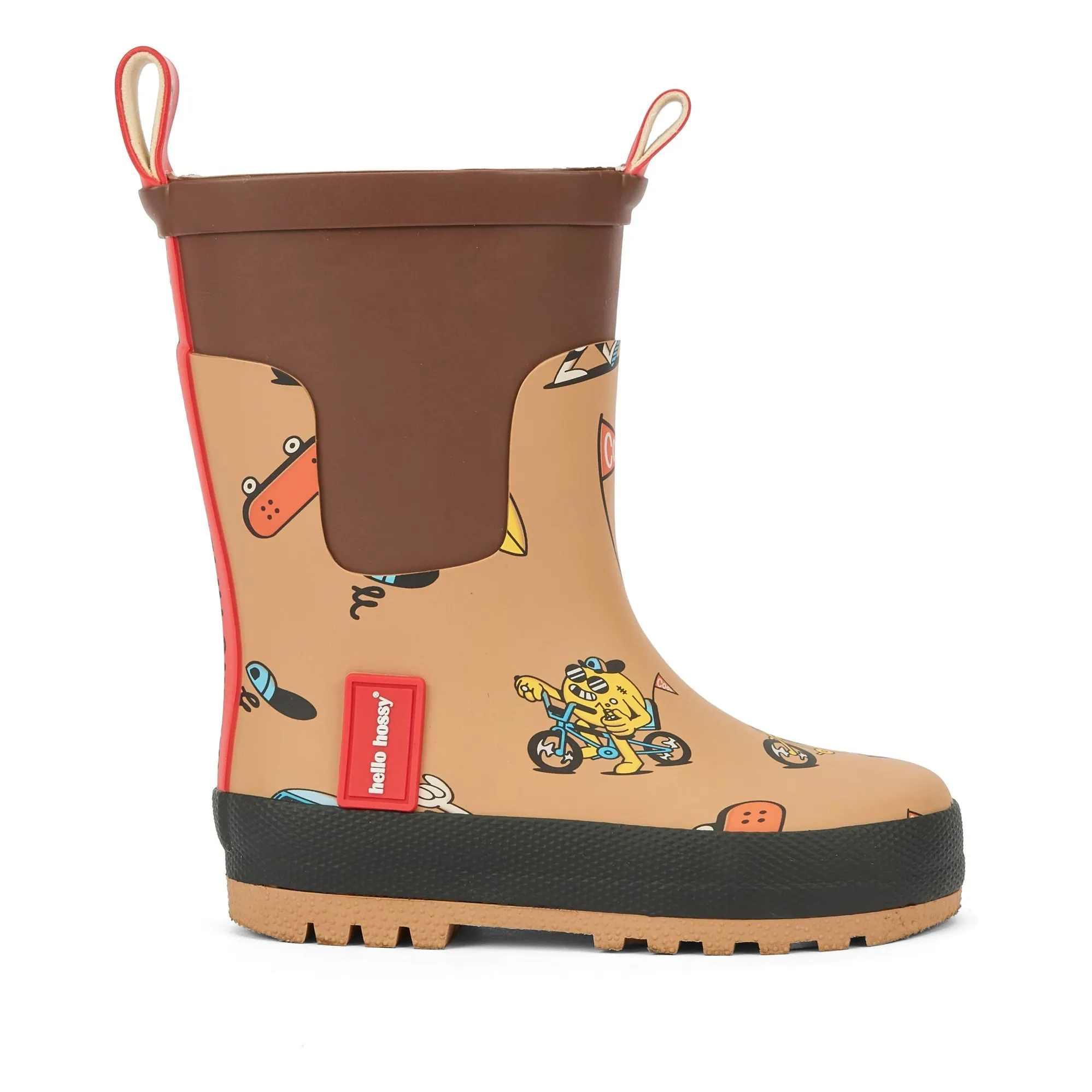Hello Hossy Brown Mascots Ride Rain Boots