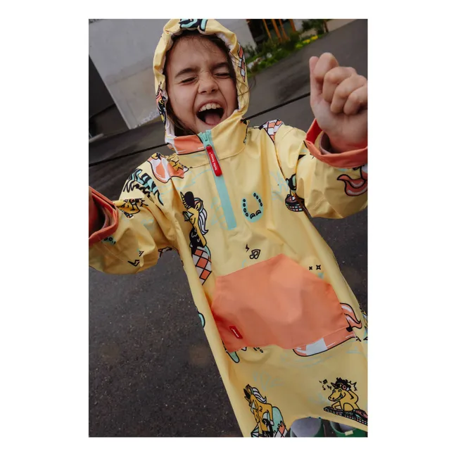 Poncho Imperméable Unicorn | Jaune