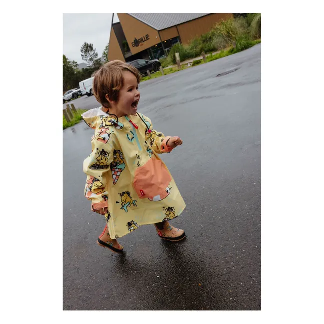 Poncho antipioggia Unicorno | Giallo