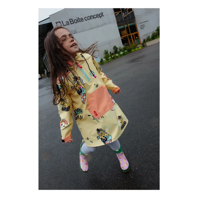 Poncho antipioggia Unicorno | Giallo