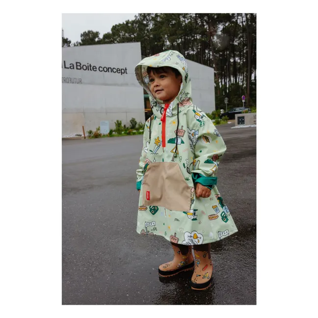 Mountain Ride Wasserdichter Poncho | Blasses Grün