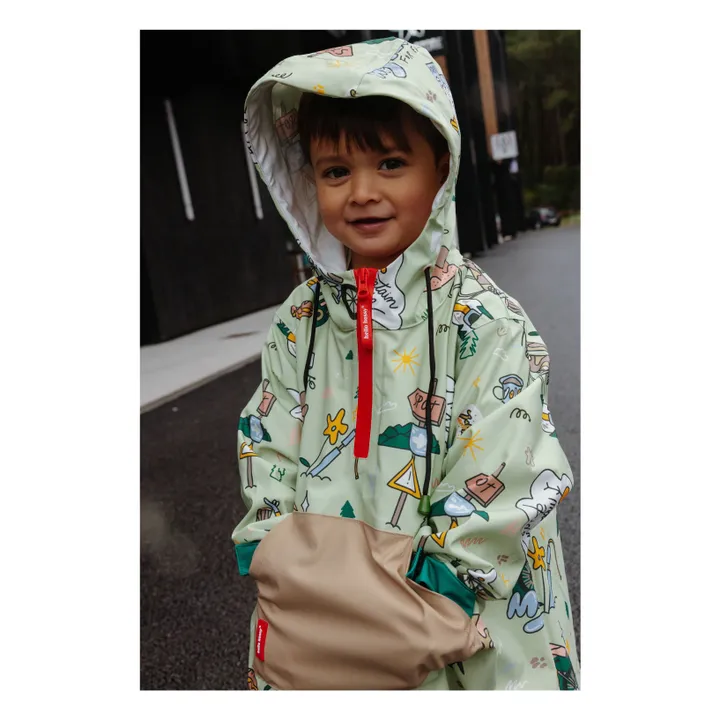 Poncho Imperméable Mountain Ride | Vert pâle- Image produit n°2
