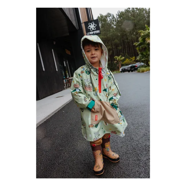 Poncho Imperméable Mountain Ride | Vert pâle