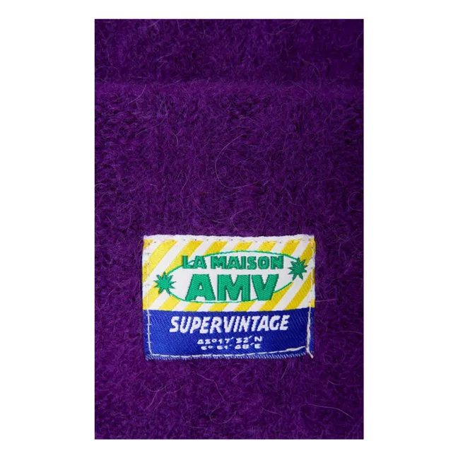 Bonnet Vitow Laine et Alpaga | Aubergine