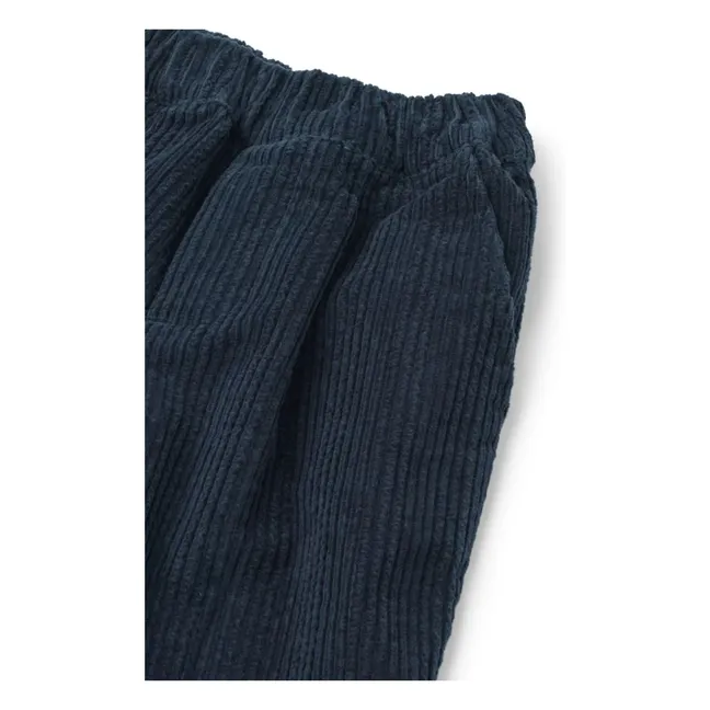 Pantalon Borris Velours Côtelé Coton Bio | Bleu marine