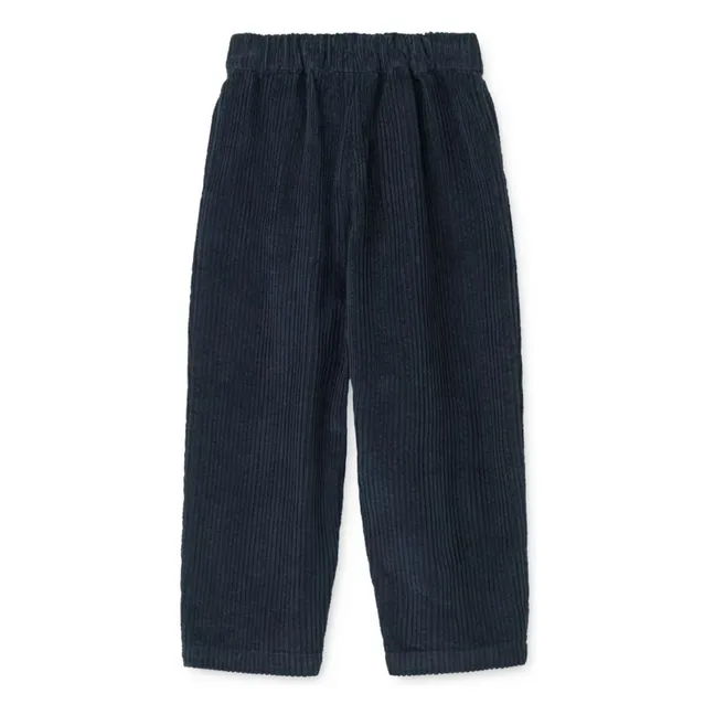 Pantalon Borris Velours Côtelé Coton Bio | Bleu marine