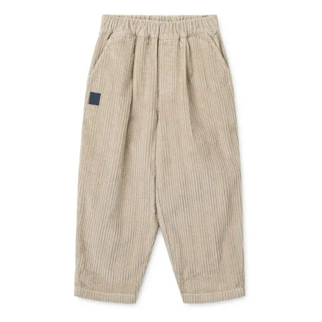 Pantalon Borris Velours Côtelé Coton Bio | Beige