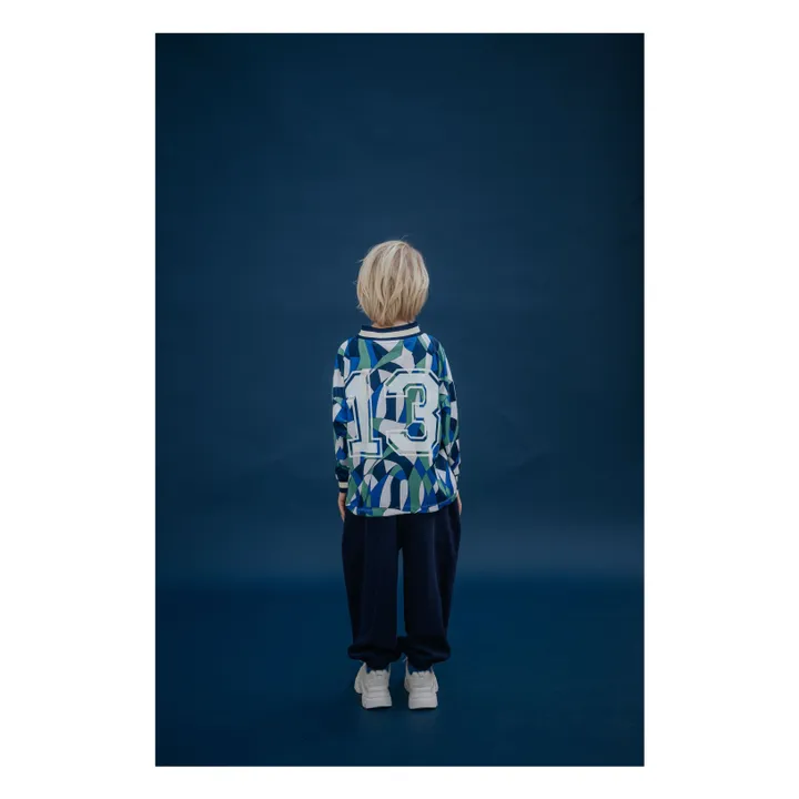 Camiseta con cuello de pico Fibras recicladas | Azul- Imagen del producto n°6