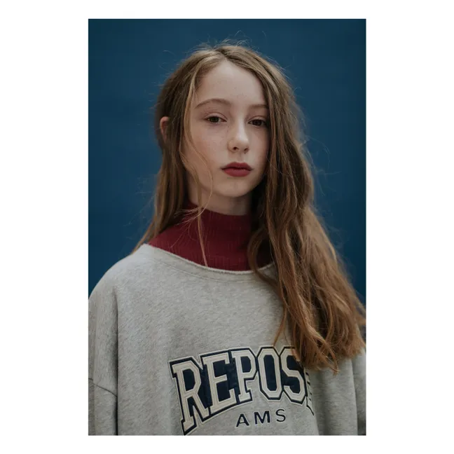 Acogedor vestido de algodón orgánico | Gris