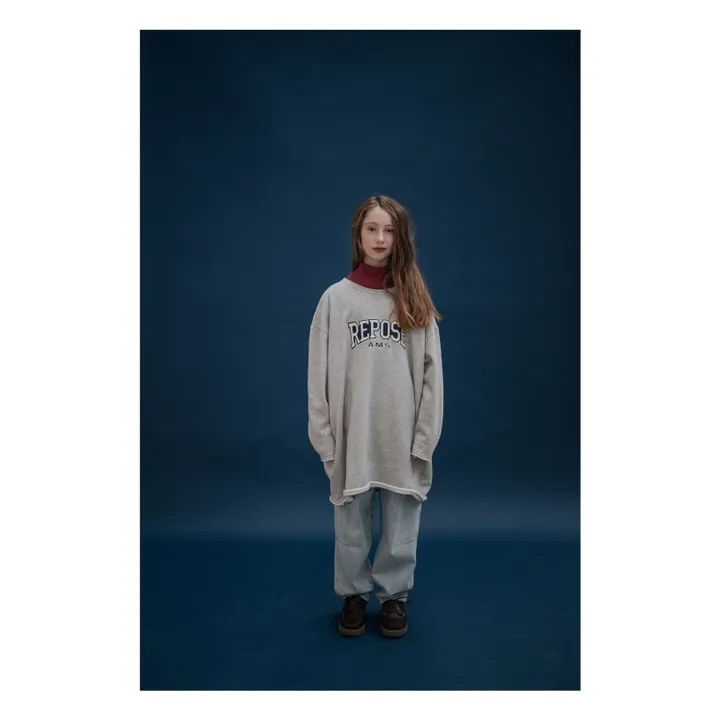 Acogedor vestido de algodón orgánico | Gris- Imagen del producto n°2