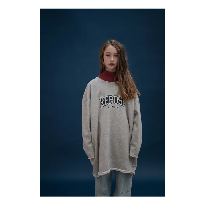 Acogedor vestido de algodón orgánico | Gris- Imagen del producto n°1