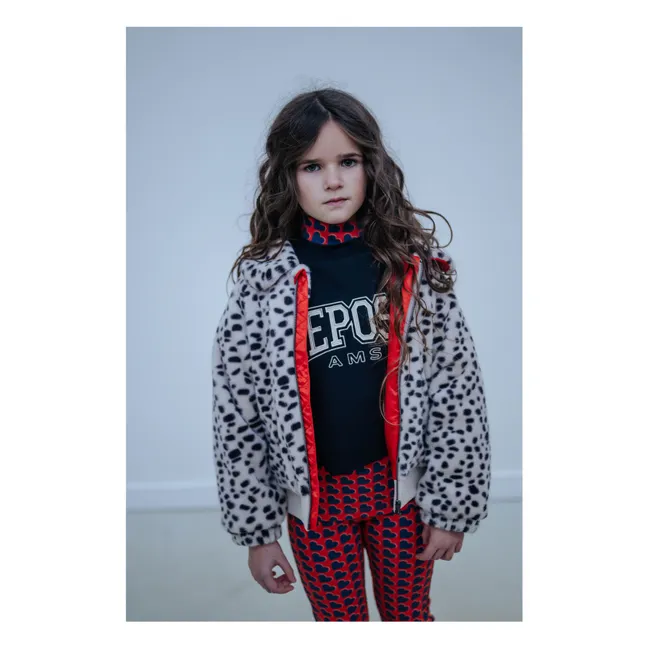 Pull Col Roulé Cœurs Coton Bio | Sanguine