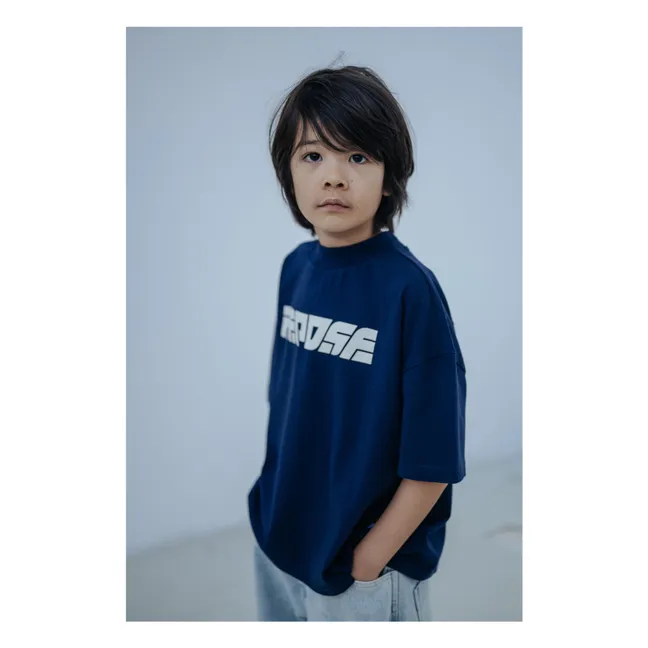 Camiseta de algodón orgánico | Azul Marino