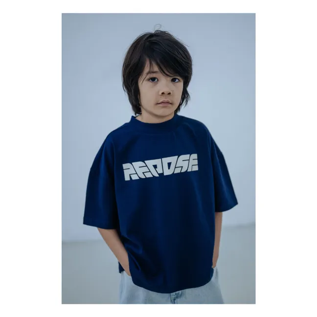 Camiseta de algodón orgánico | Azul Marino