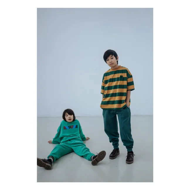 Jogger Cordon Coton Bio | Turquoise