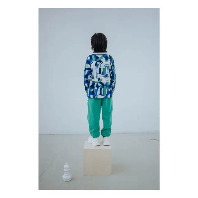 Jogger Cordon Coton Bio | Turquoise