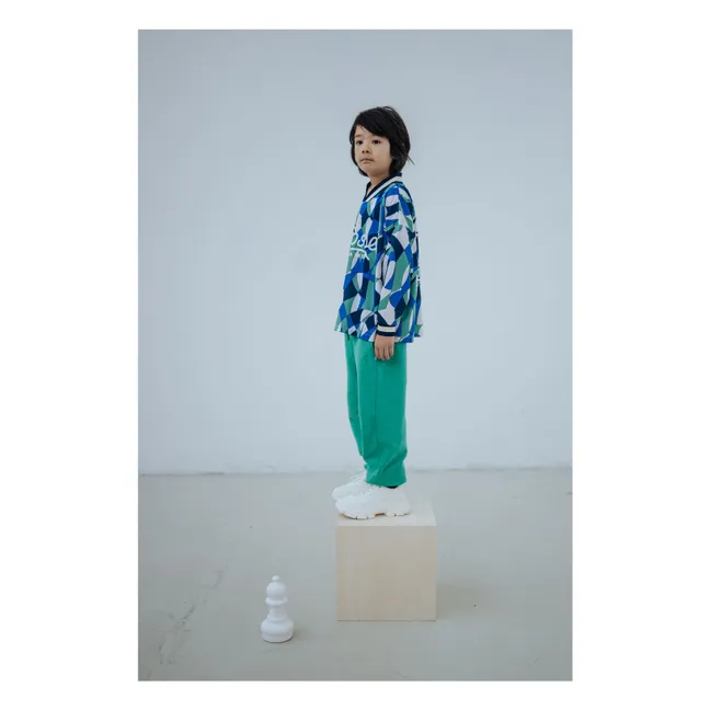 Jogger Cordon Coton Bio | Turquoise