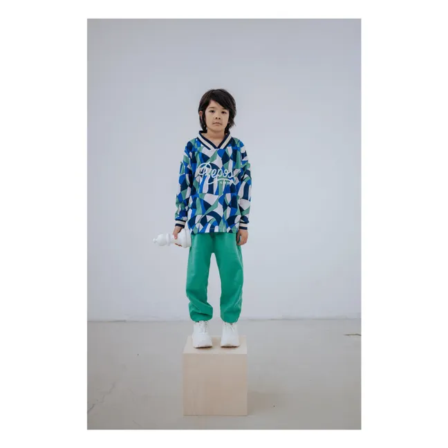 Jogger Cordon Coton Bio | Turquoise