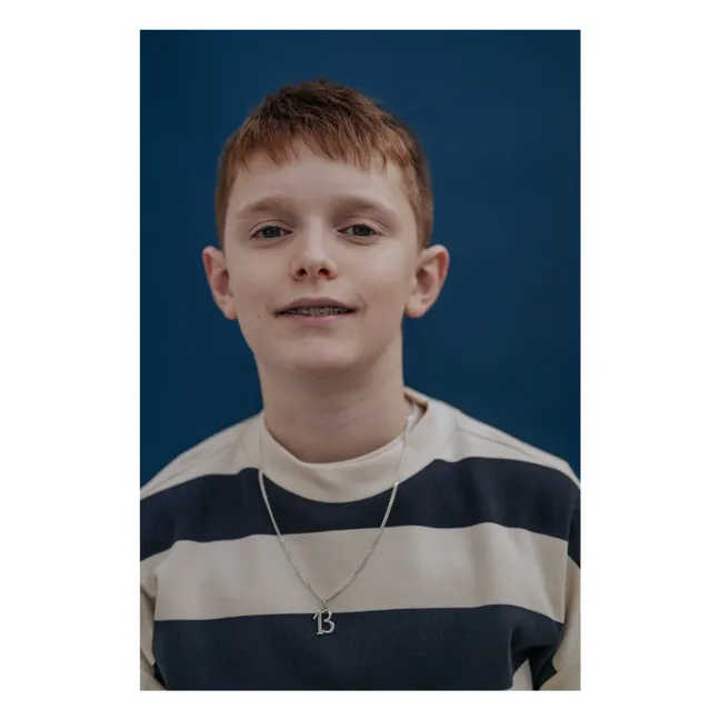 Sweat Rayé Coton Bio | Beige