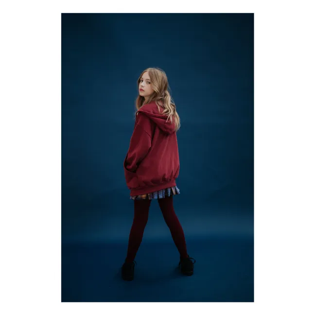 Sweat Zippé Coton Bio | Bordeaux