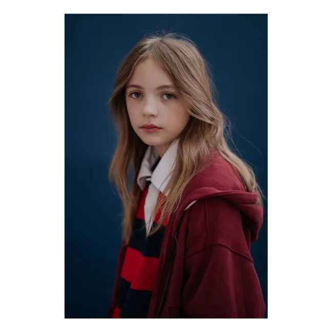 Sweat Zippé Coton Bio | Bordeaux