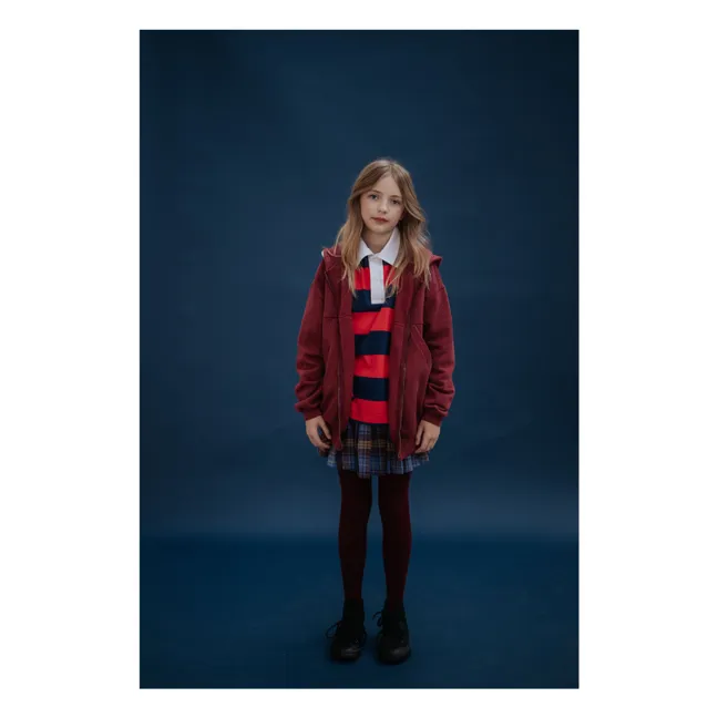 Sweat Zippé Coton Bio | Bordeaux