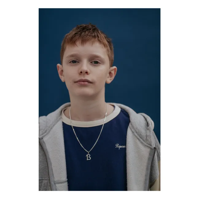 Sweat Zippé Tricolore Coton Bio | Gris