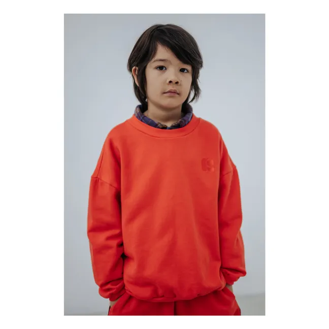 Sudadera de algodón orgánico Cozydrop | Naranja