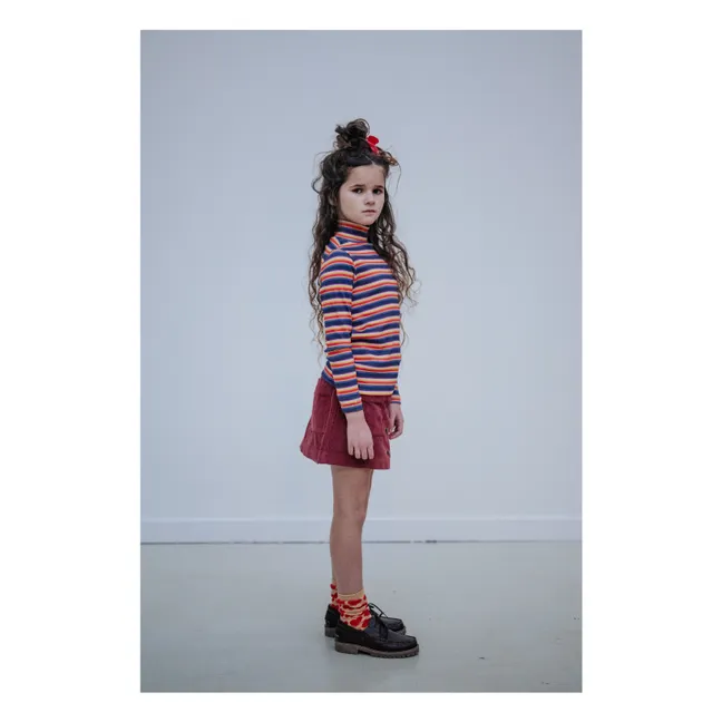 Falda abotonada Algodón orgánico | Rojo