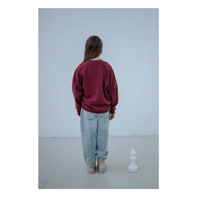 Sweat Raglan Coton Bio | Bordeaux
