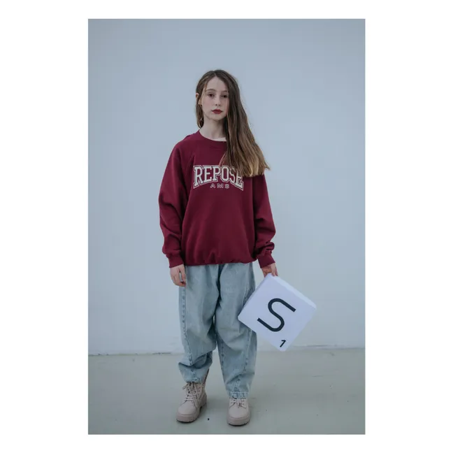 Sudadera raglán de algodón orgánico | Burdeos