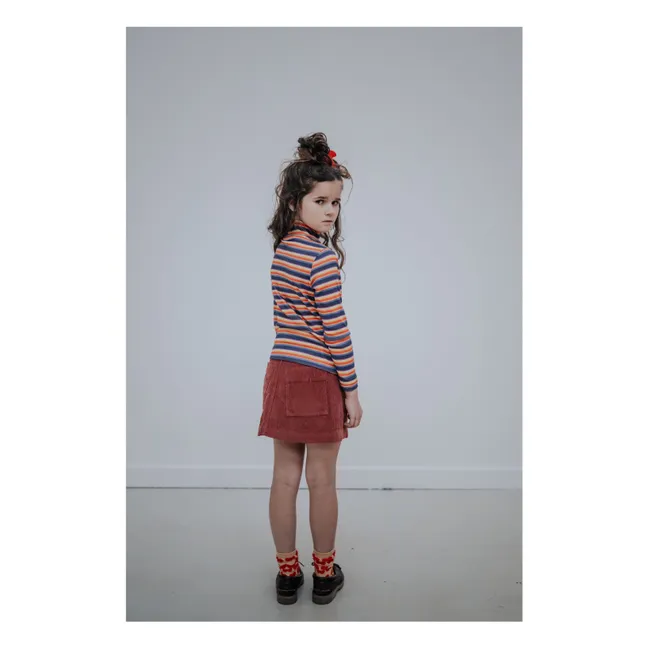 Falda abotonada Algodón orgánico | Rojo