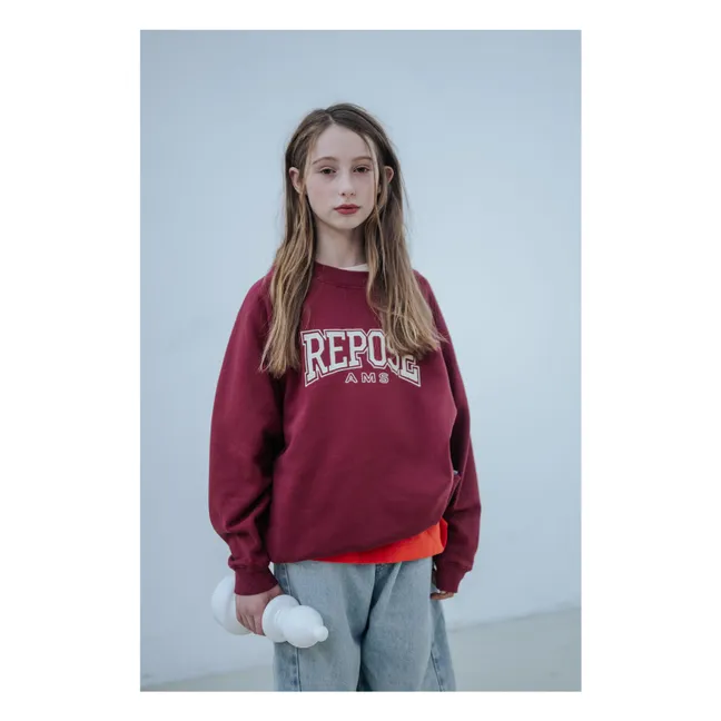 Sudadera raglán de algodón orgánico | Burdeos