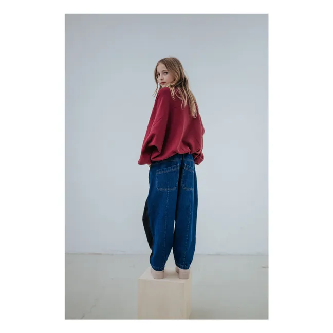 Sweat Crop Top City Coton Bio | Bordeaux