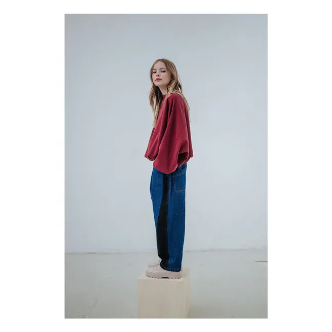 Sweat Crop Top City Coton Bio | Bordeaux