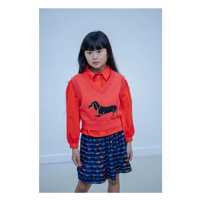 Pull Sans Manches Chien | Orange