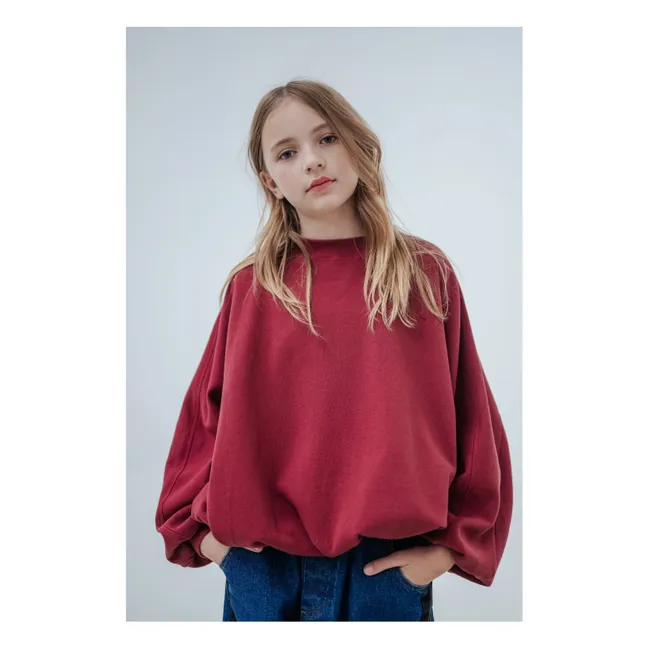 Sweat Crop Top City Coton Bio | Bordeaux