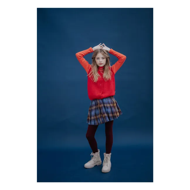 Jersey de cuello alto de algodón ecológico | Naranja