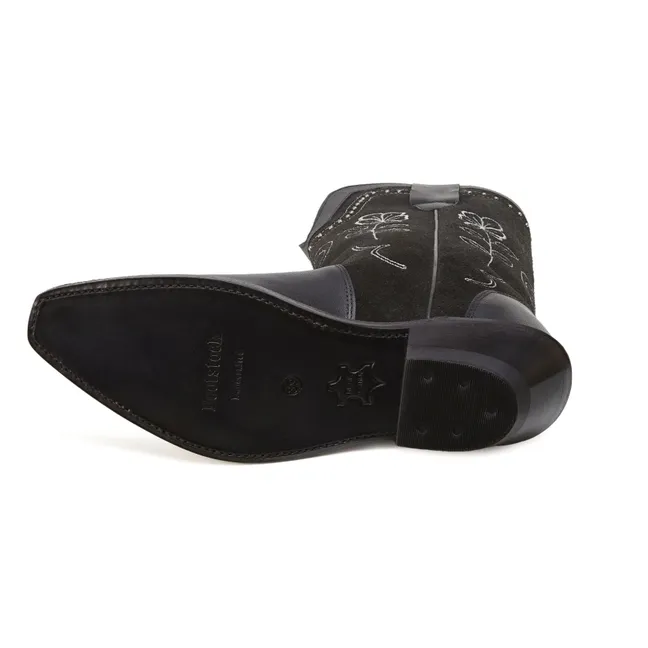 Santiags Haily Borchie in pelle scamosciata | Nero