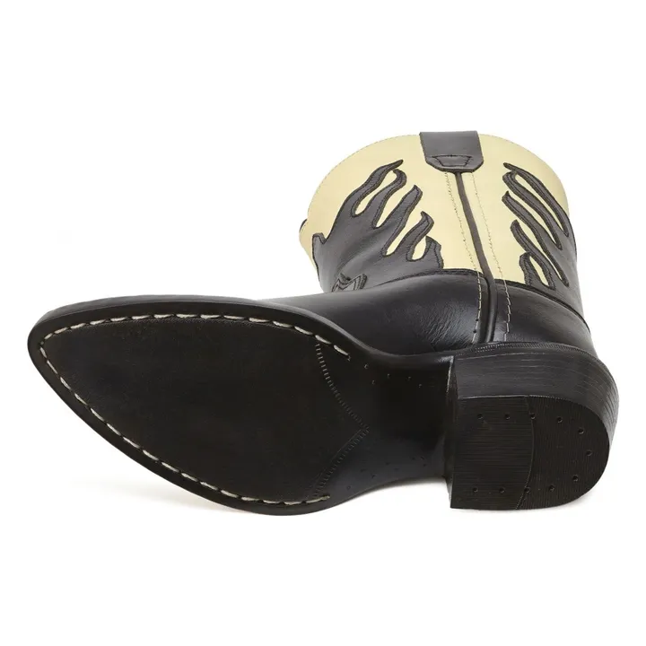 Santiags Flames Black | Noir- Image produit n°4