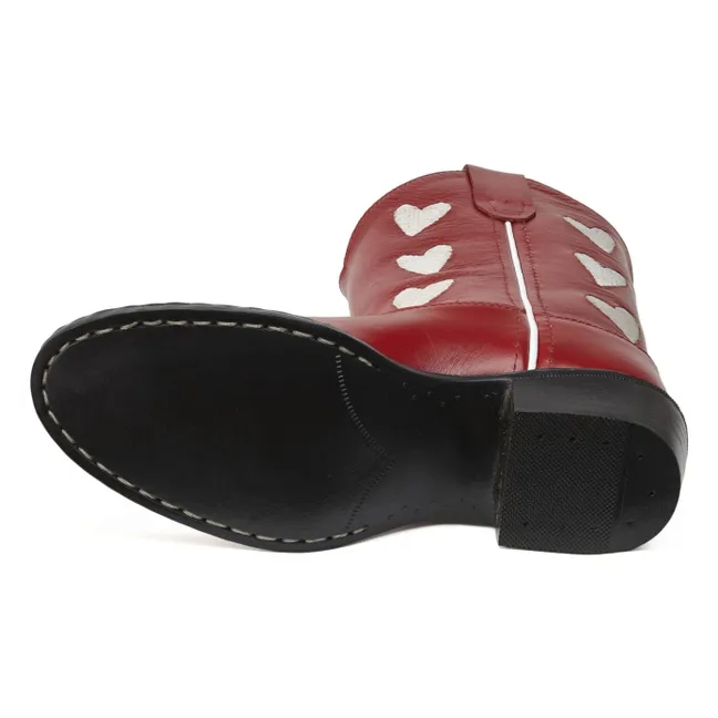 Santiags Hearts Red | Rouge