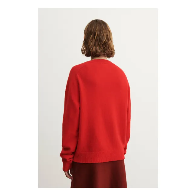 Pull Col Rond Laine - Collection Femme | Rouge