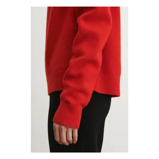 Pull Col Rond Laine - Collection Femme | Rouge