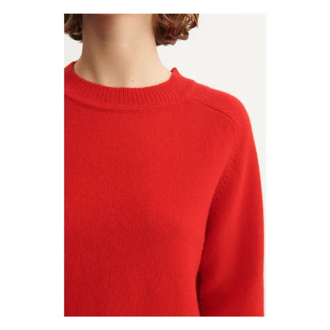 Pull Col Rond Laine - Collection Femme | Rouge